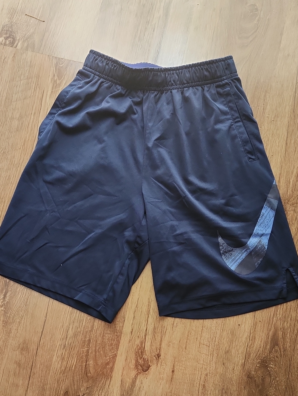 Nike Boys Navy Athletic Shorts with Swoosh XL